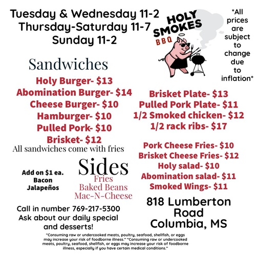 Holy Smokes BBQ | RESTAURANTS/CATERING